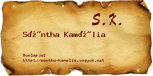 Sántha Kamélia névjegykártya